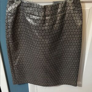 Charter Club Black and White Geometric Pencil Skirt
